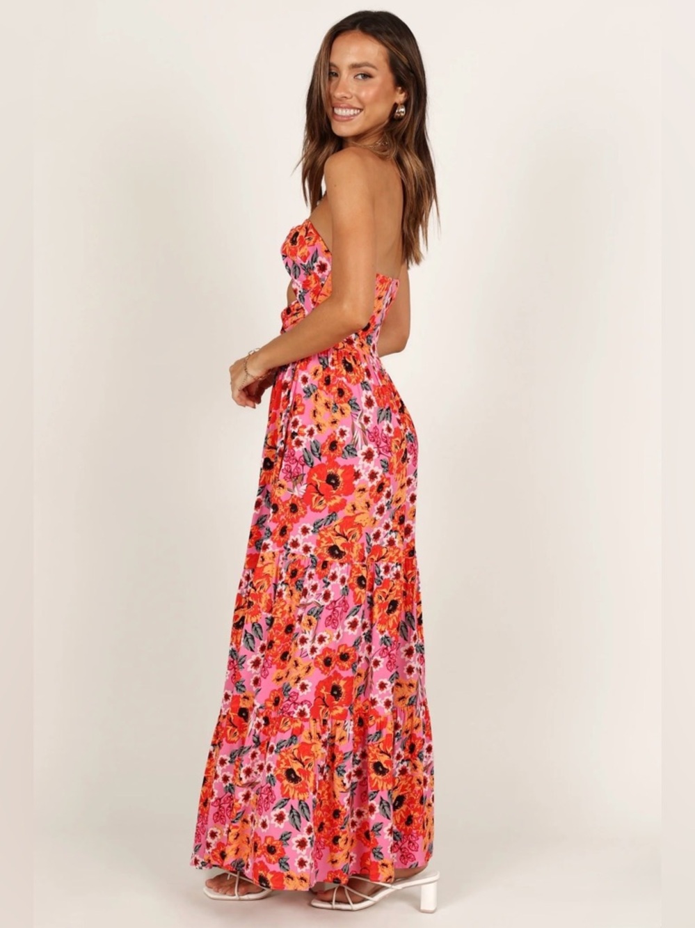 Petal & Pup Sarai Maxi Dress in Pink Floral Sz 6 - Picture 5 of 15